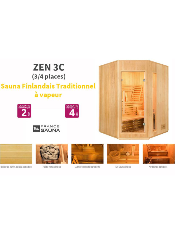 Sauna ZEN 3C (3/4 places)