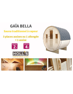 Sauna extérieur Gaïa BELLA (3 places)