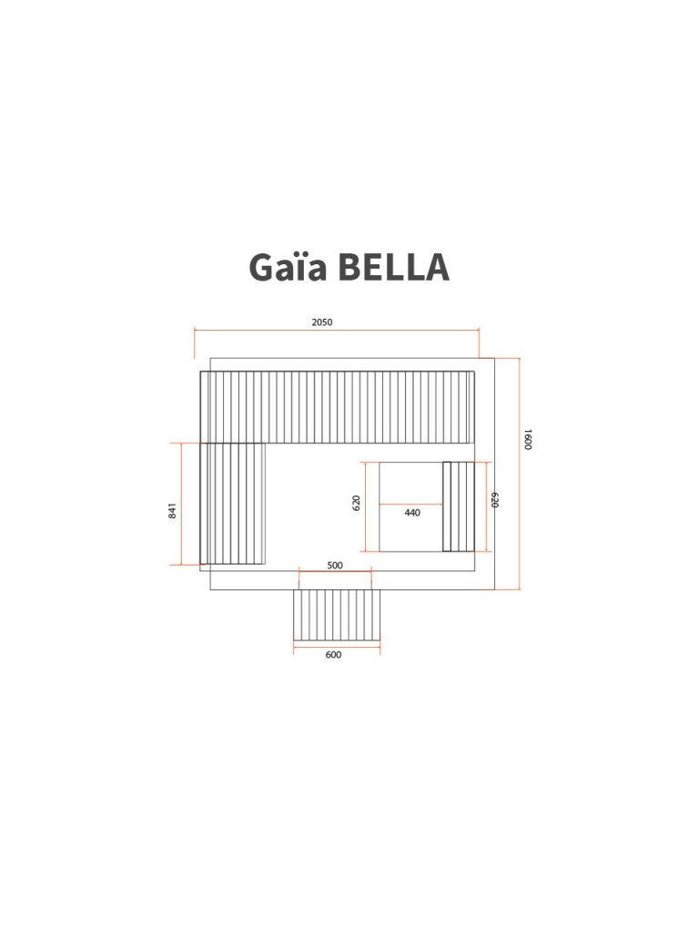 Sauna extérieur Gaïa BELLA (3 places) Sauna extérieur Gaïa BELLA (3 places)