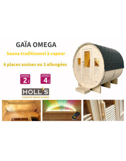 Sauna extérieur Gaïa OMEGA (6 places)