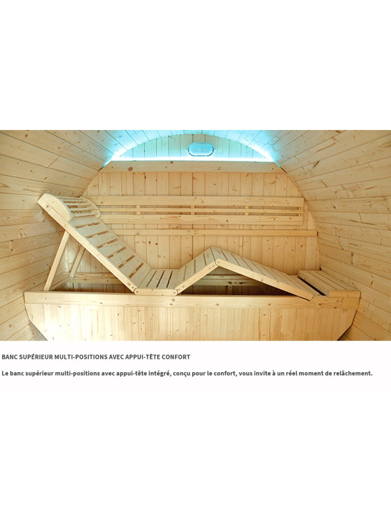 Sauna extérieur Gaïa LUNA avec terrasse (6 places) Sauna extérieur Gaïa LUNA avec terrasse (6 places)