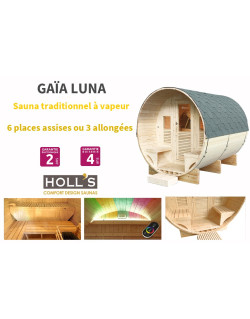 Sauna extérieur Gaïa LUNA (6 places)