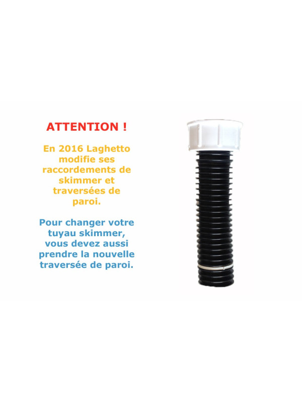 Tuyau noir sous skimmer pour filtration BOA Laghetto