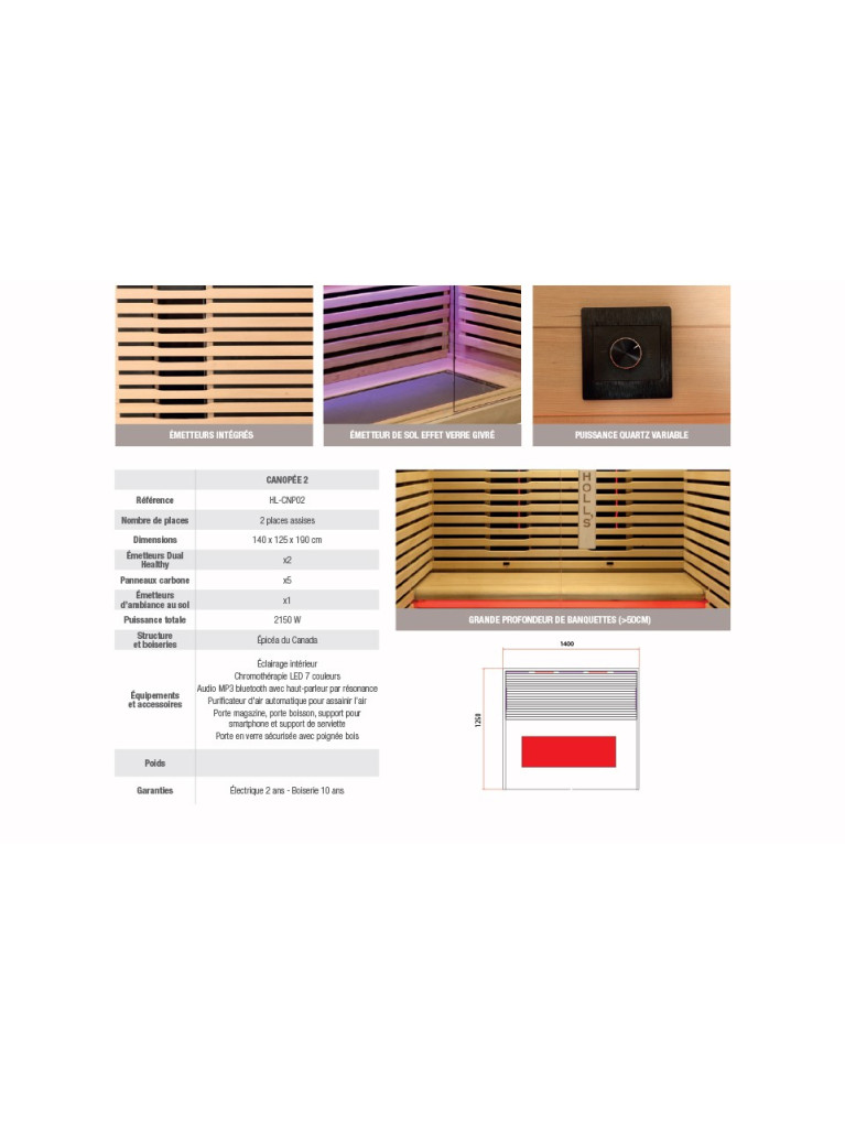 Sauna CANOPÉE 2