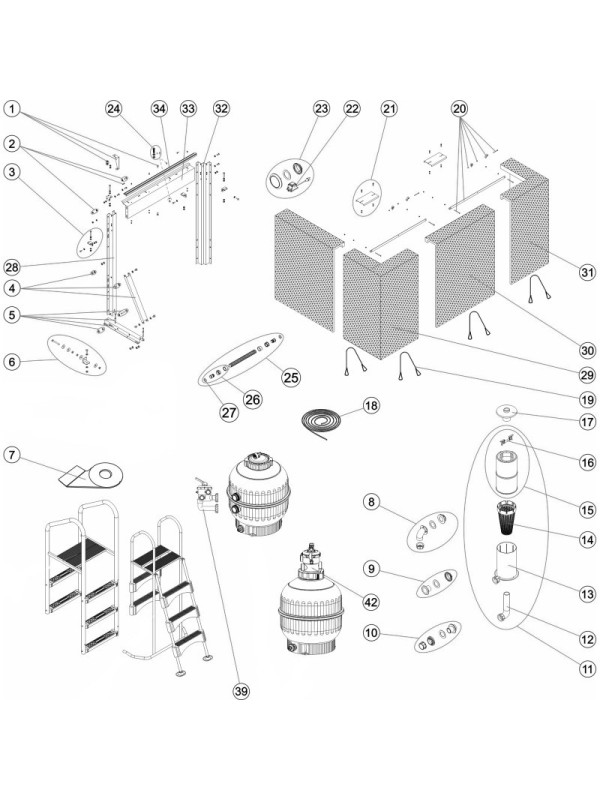 Joint caoutchouc margelle d'angle