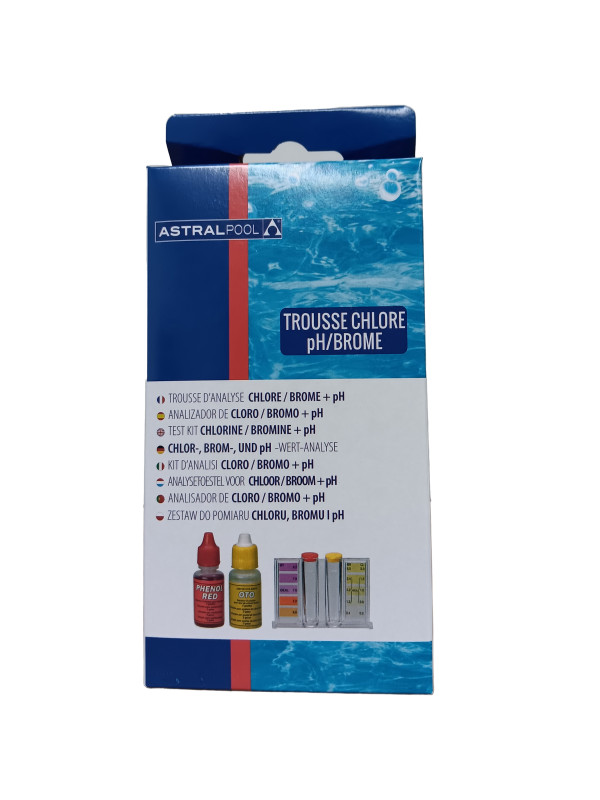 Trousse d'analyse chlore/brome/pH