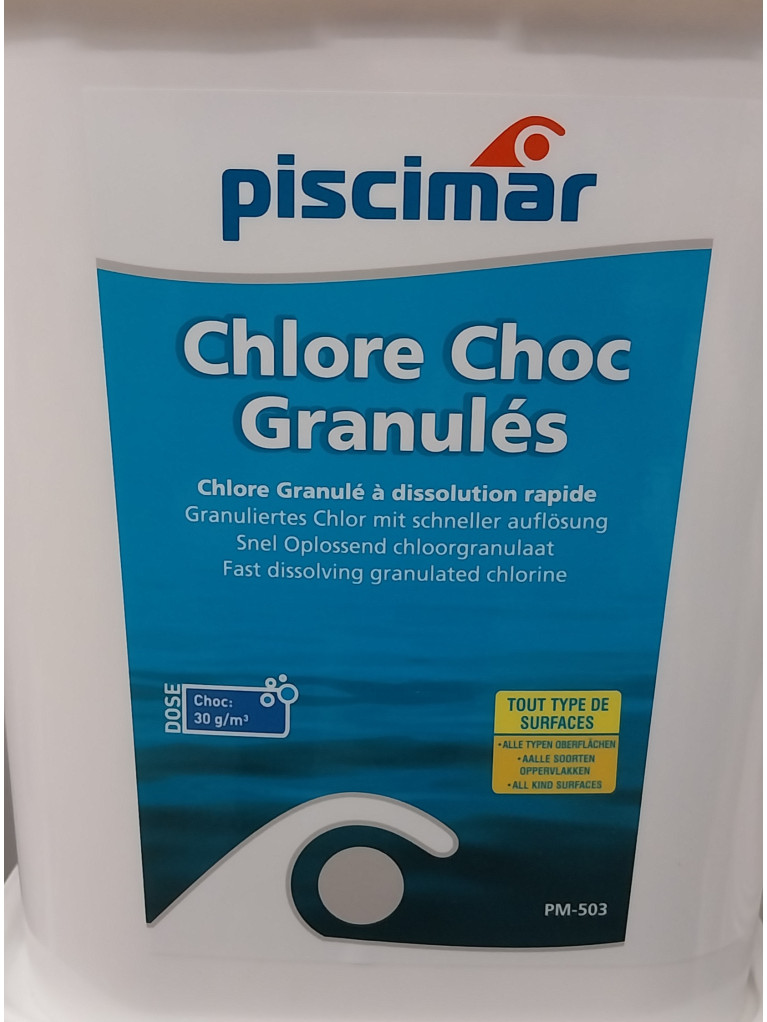 Chlore CHOC granulés 5KG Piscimar
